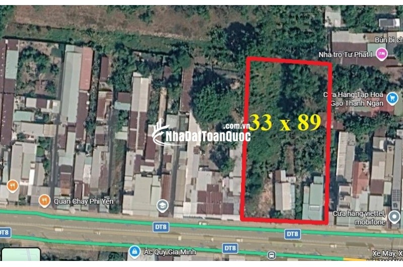 AX4 [  TỌA ĐỘ KIM CƯƠNG] MẶT TIỀN TỈNH LỘ 8 CỦ CHI – 2.937m2 (33m x 89m)
